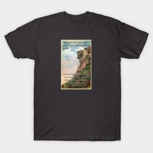 Old Man of the Mountain Postcard with quote by Daniel Webster T-Shirt